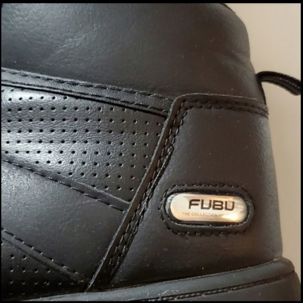 FUBU Sneakers Men’s Size 7 Women’s Size 9 Unisex Black High Top - Picture 8 of 8